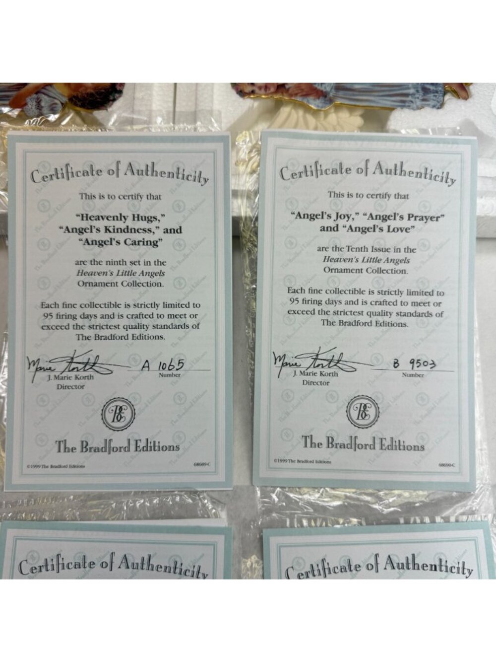 Bradford Dona Gelsinger Heaven's Little Angels Christmas Ornaments Sets 9-12 - Picture 7 of 8